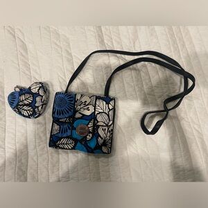 Vera Bradley crossbody and coin purse combo like new